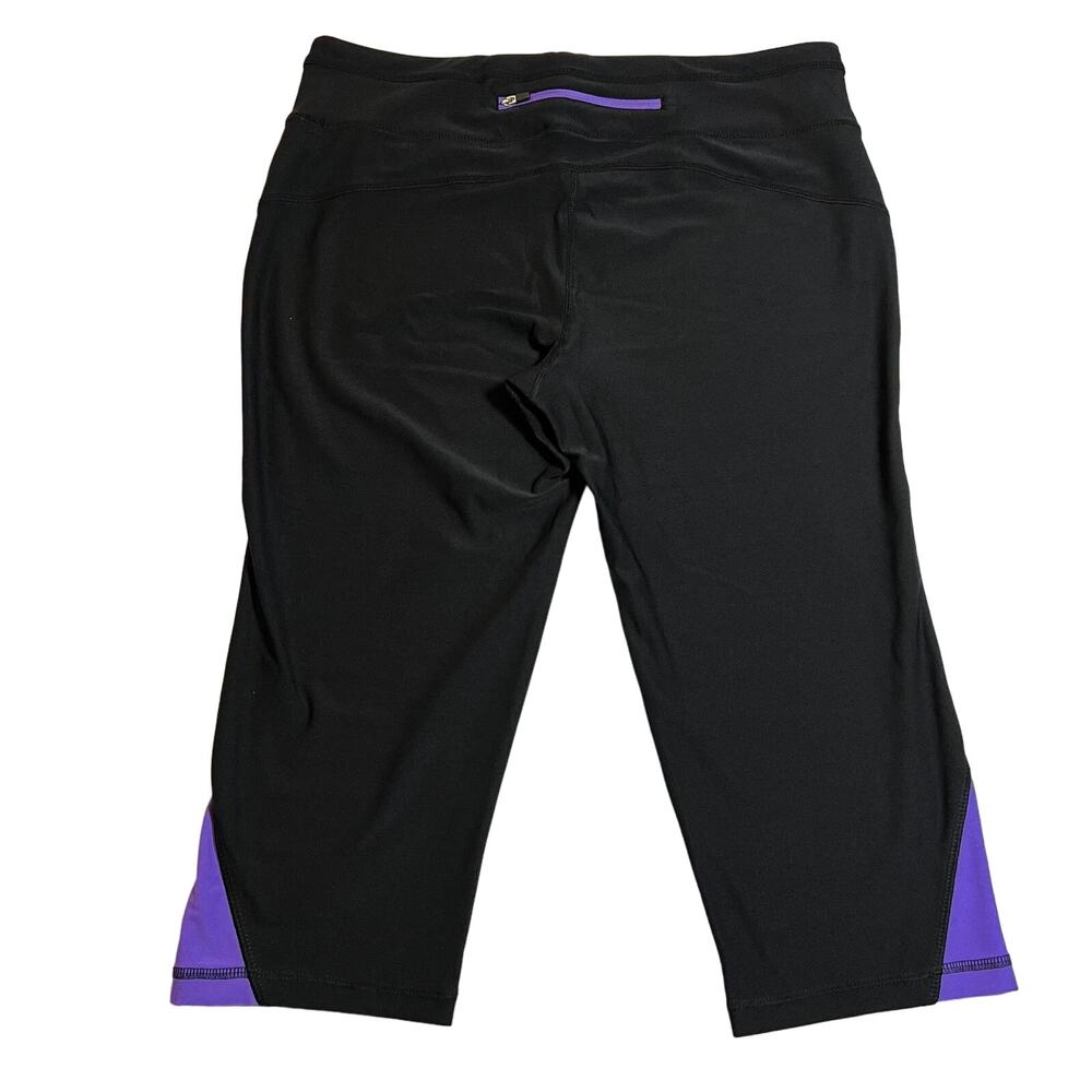 RBX Mid Rise Color Block Pull On Capri Workout Leggings Size XL Gym Athletic - Picture 2 of 8
